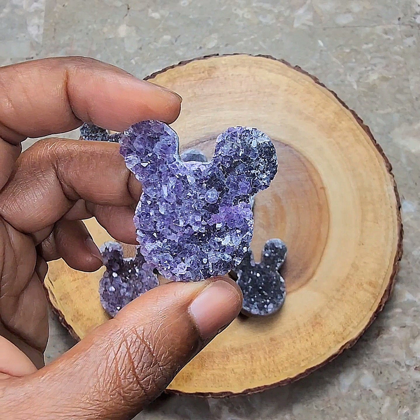 Druzy Amethyst Ears