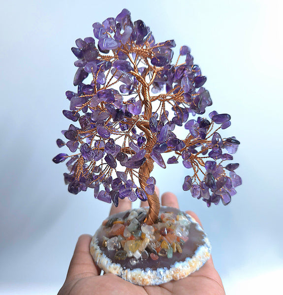 Amethyst Copper Wire Bonsai Tree
