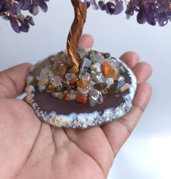 Amethyst Copper Wire Bonsai Tree