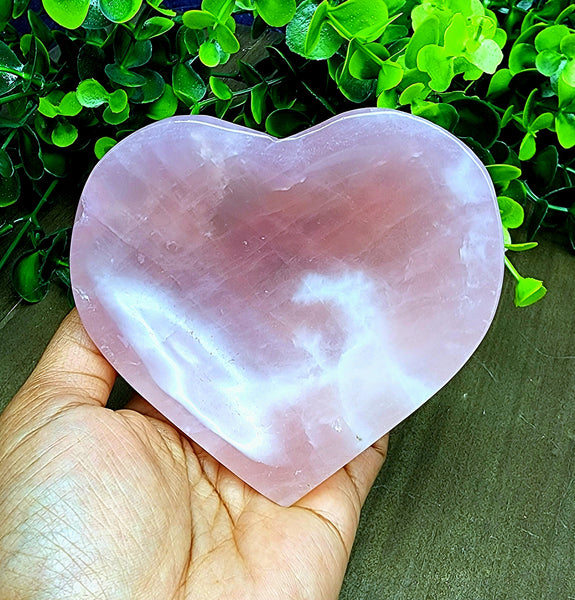 Large Rose Quartz Heart Bowl