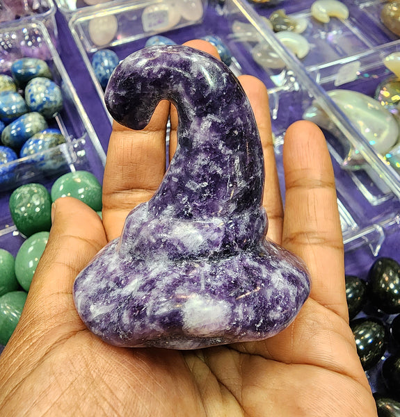 Lepidolite Witch Hat