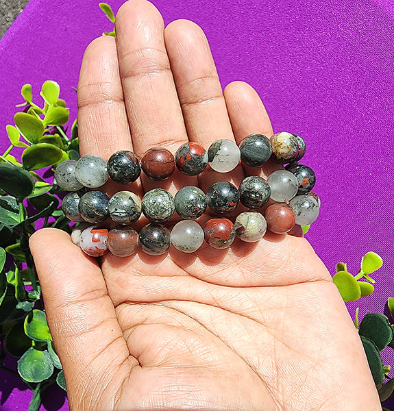 10mm African Bloodstone Bracelet