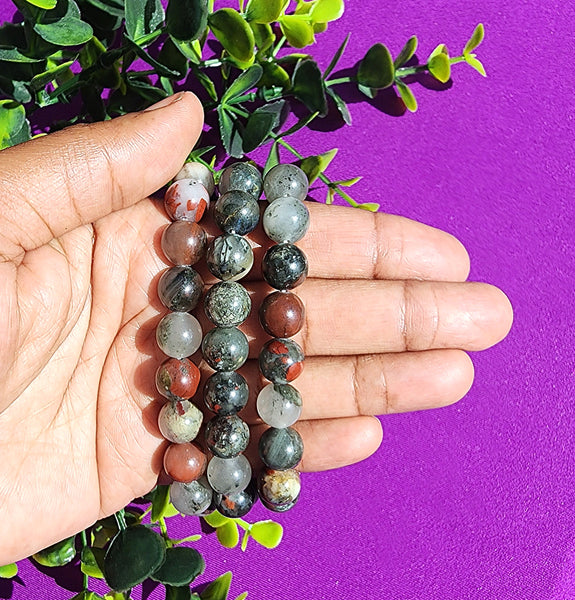 10mm African Bloodstone Bracelet