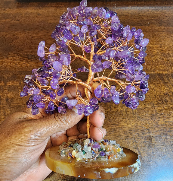 Amethyst Copper Wire Bonsai Tree