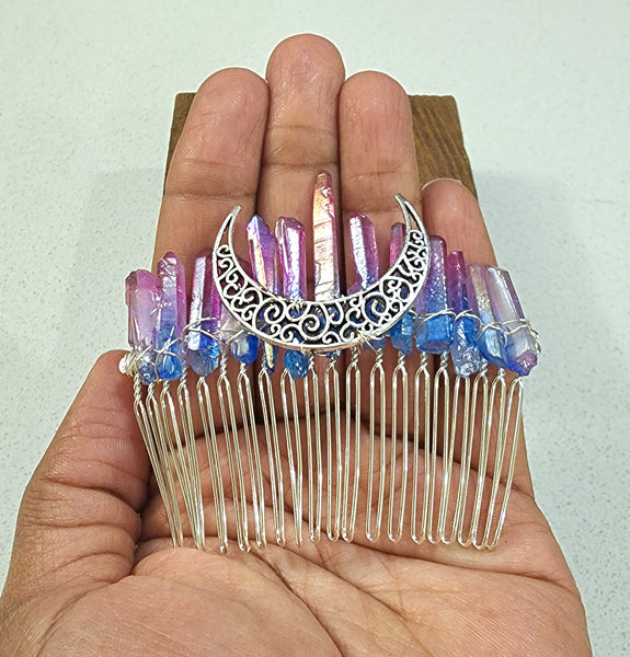 Quartz Moon Goddess Comb