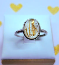 Gold Rutilated Quartz Ring