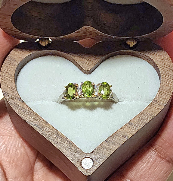 Oval Cut Peridot Ring