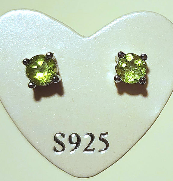 Peridot Earrings in Sterling Silver