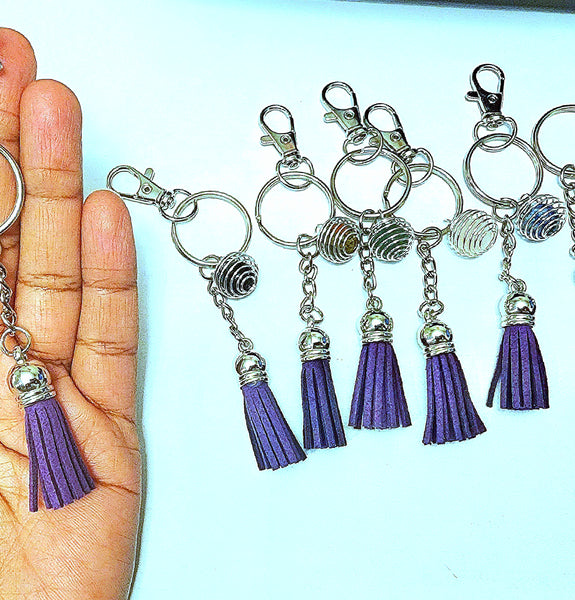 Caged Crystal Keychain