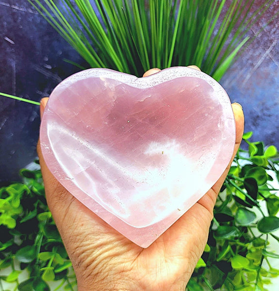 Large Rose Quartz Heart Bowl