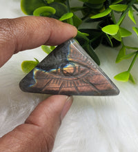 Labradorite Evil Eye Pyramid Carvings