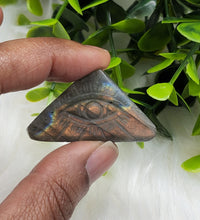 Labradorite Evil Eye Pyramid Carvings