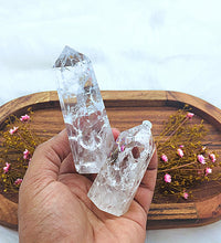 Clear Crackle Quartz Towers