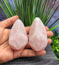 Rose Quartz Yoni Carving