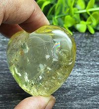 Natural Citrine Heart Carving