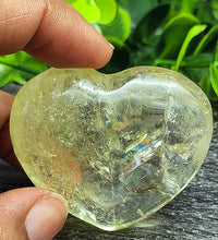 Natural Citrine Heart Carving