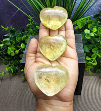 Natural Citrine Heart Carving