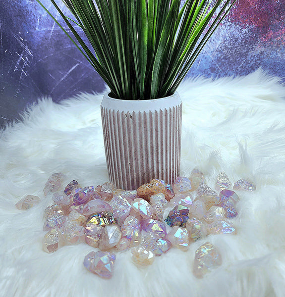 Angel Aura Rose Quartz Clusters