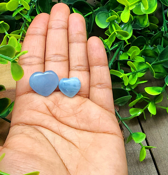 HQ Aquamarine Heart Carvings