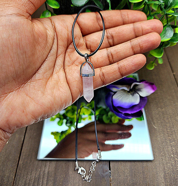 Double Terminated Rose Quartz Necklace