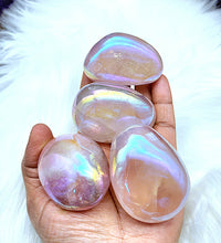 Angel Aura Rose Quartz Palmstones