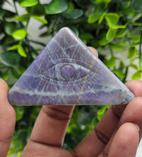 Labradorite Evil Eye Pyramid Carvings