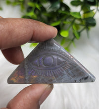 Labradorite Evil Eye Pyramid Carvings