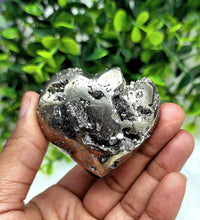 Large Pyrite Heart Cluster Carvings