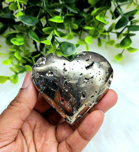 Large Pyrite Heart Cluster Carvings