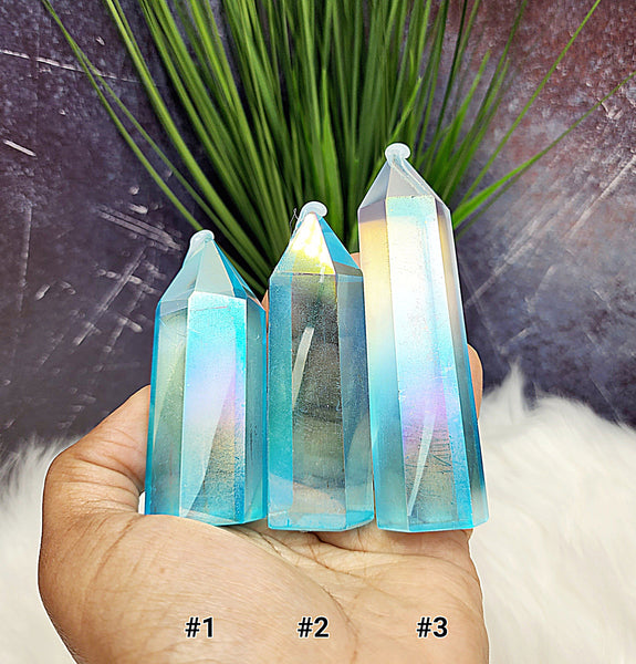 Rainbow Aura Quartz Towers