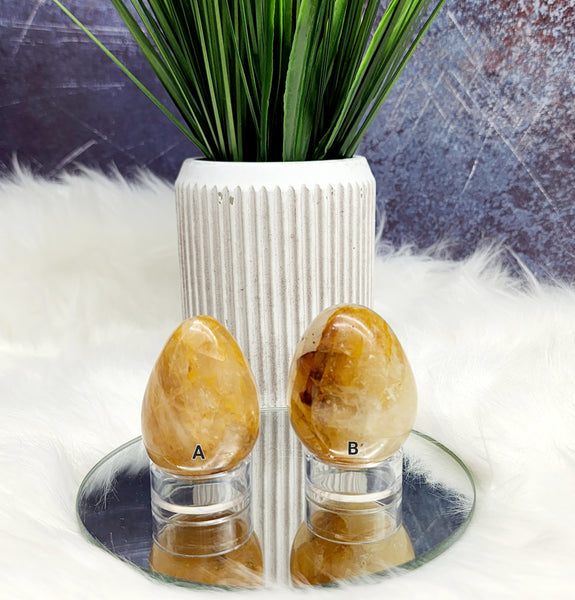 Lg Golden Healer Egg Carvings