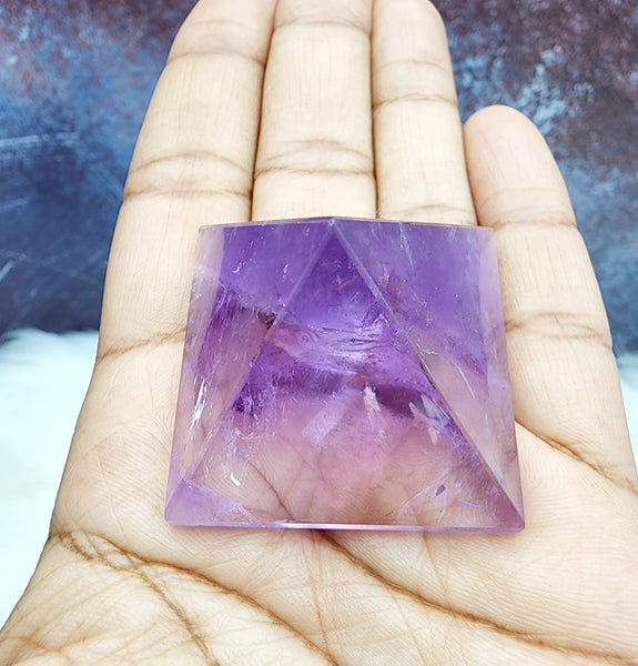 Gemmy Amethyst Pyramid Carving