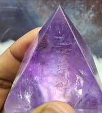 Gemmy Amethyst Pyramid Carving