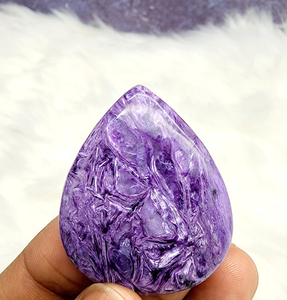 HQ Russian Charoite Teardrop Cabochons