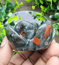 African Bloodstone Flower Carving