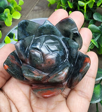 African Bloodstone Flower Carving