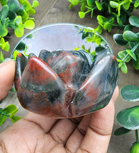 African Bloodstone Flower Carving