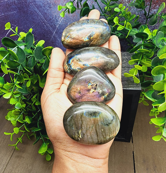 Purple Labradorite Palmstones AAA Quality