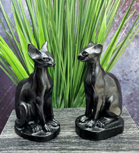 Black Obsidian Bastet Carving