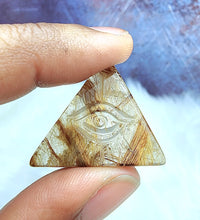 High Grade Rutilated Quartz Evil Eye Carvings