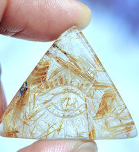 High Grade Rutilated Quartz Evil Eye Carvings