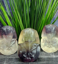 Yellow Fluorite Pharaoh Bust Carvings