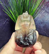 Yellow Fluorite Pharaoh Bust Carvings