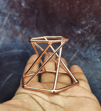 Copper Hexagon Crystal Display Stand