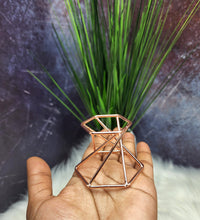 Copper Hexagon Crystal Display Stand