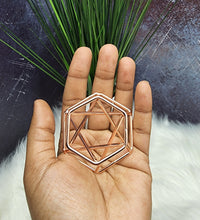 Copper Hexagon Crystal Display Stand