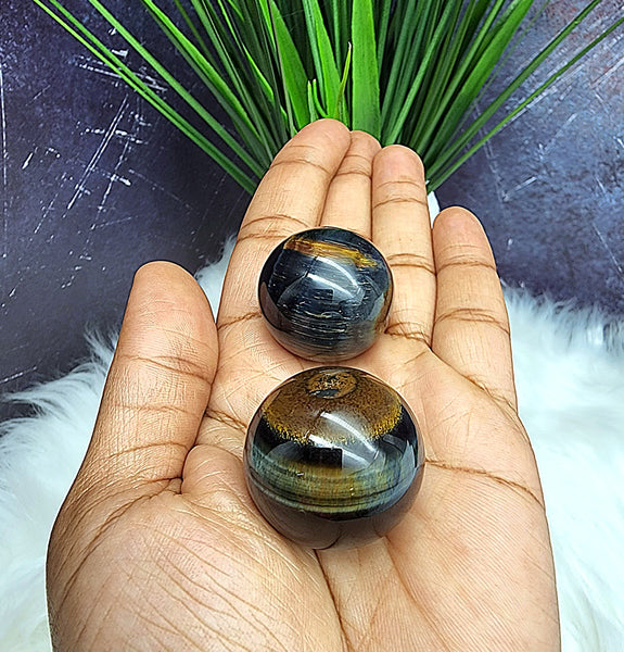 Blue Tigers Eye Spheres