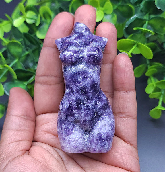 Lepidolite Goddess Carvings