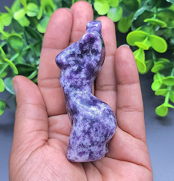 Lepidolite Goddess Carvings