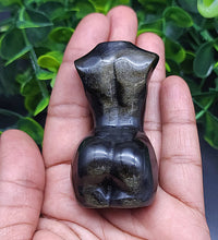 Gold Sheen Obsidian Goddess Carving